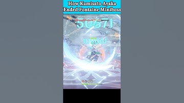 How Ayaka Main Ended Fontaine Miniboss!! #genshinimpact #ayaka #shenhe