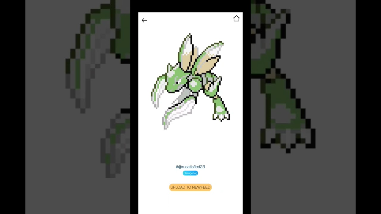 PokePix Pokemon Pixel Art Scyther 