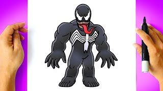 How To Draw Venom Easy