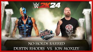 WWE 2K24: Dustin Rhodes Vs. Jon Moxley (No Holds Barred Match) on AEW!