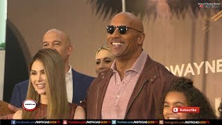 Skyscraper Premiere Footage - The Rock And The Cast