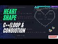 C++ Heart Shape: Code Your Love in Loops #programming #codingart #HeartShapeCode#codevisualization