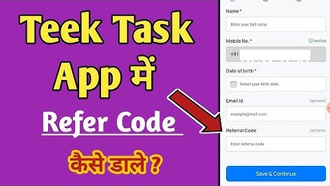 Teek Task Referral Code