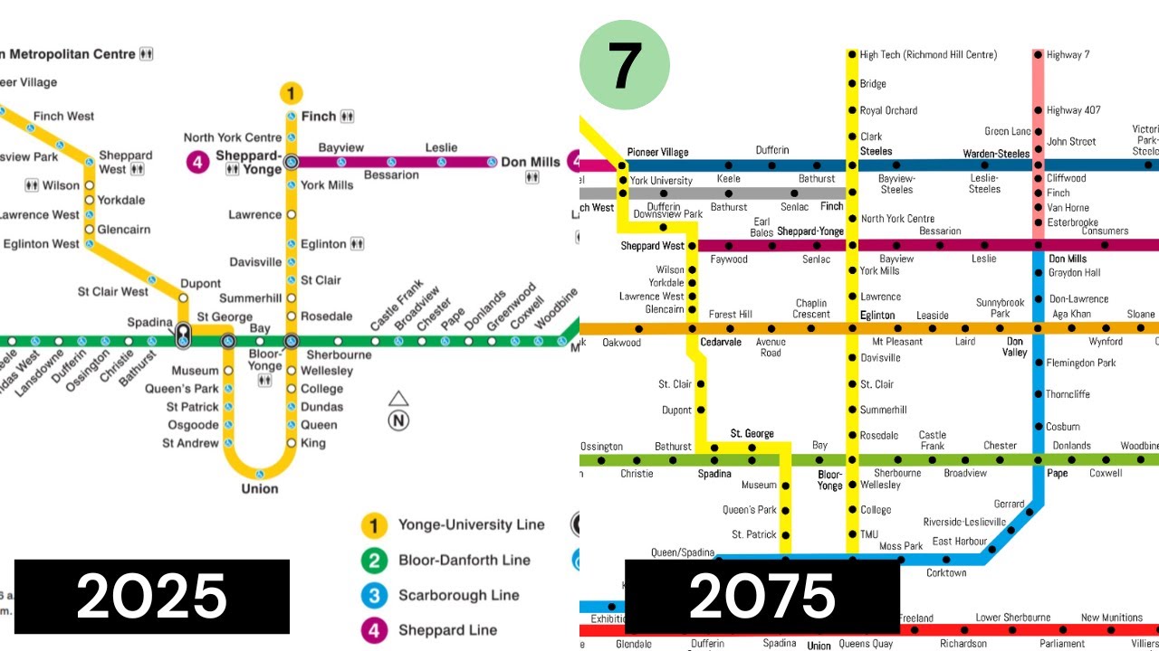 7 Levels of Toronto Subway (2025-2075)