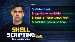 Bash Scripting in 2026 | Explain echo, read -p, read, variables