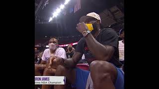 LeBron and Russ pulled up to the Lakers’ Summer League game 🙌 #shorts