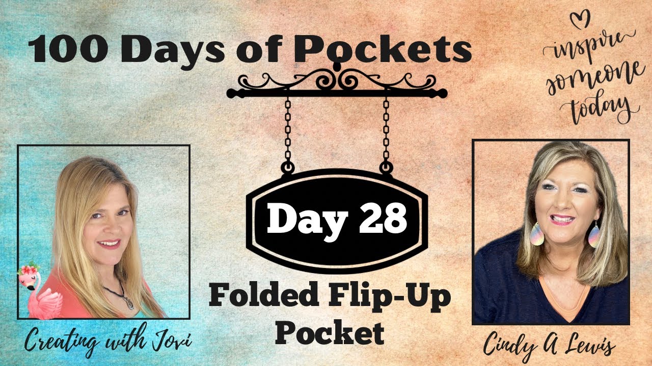 Welcome to Day 28 of 100 Days of Junk Journal Pockets! Folded Flip-up Pocket