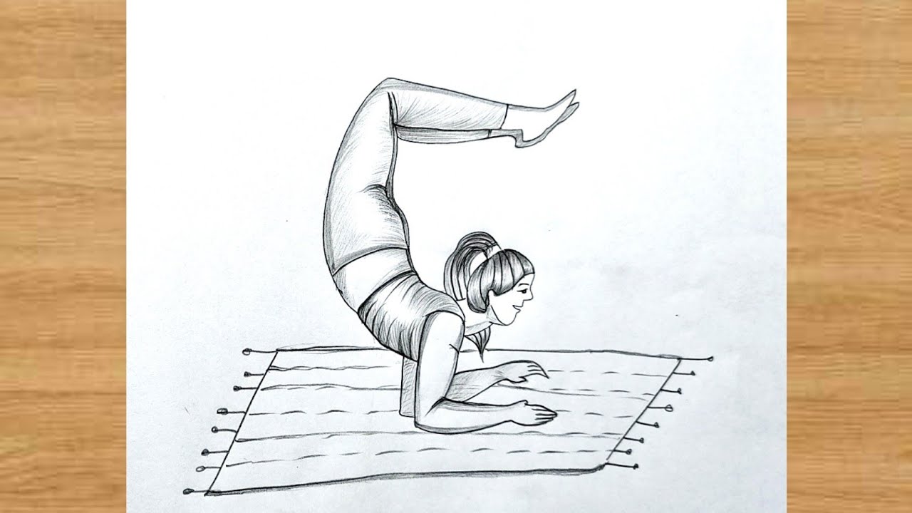 Yoga girl - pencil sketch by Steve Irvine on Dribbble