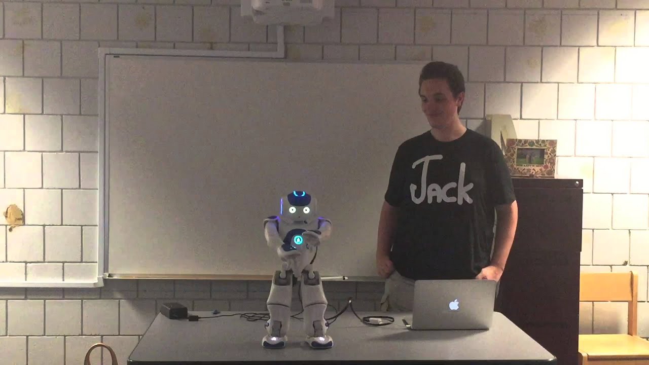 robot visits school