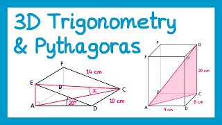 3D Trigonometry and Pythagoras  GCSE Higher Maths