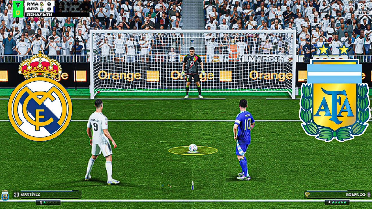FC 26 Real Madrid vs Argentina Ronaldo vs Messi penalty shootout gameplay play station 5 All Goals 