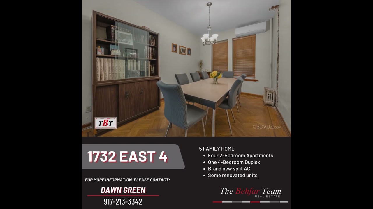 1732 East 4th Street Brooklyn NY 11223 - The Behfar Team Real Estate