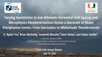DOE CSGF 2022: Varying Sensitivities to Sub-Kilometer Horizontal Grid Spacing and Microphysics...