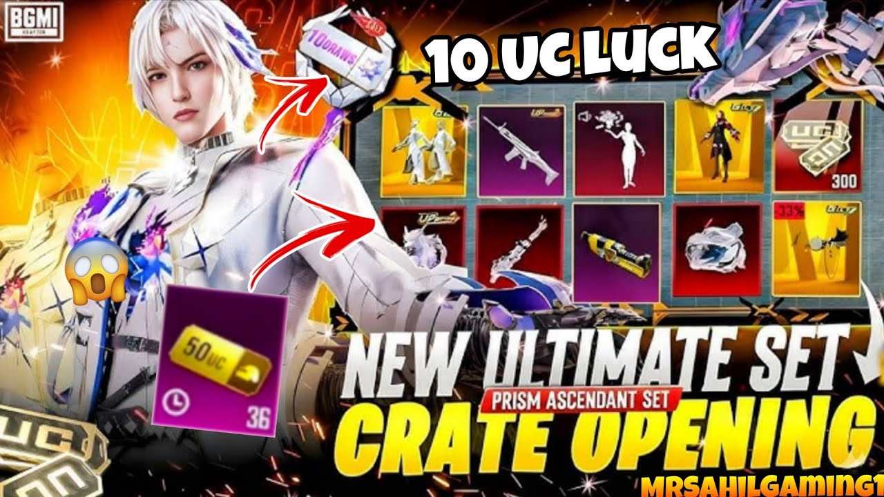 10UC Luck😱 New Ultimate Set Crate Opening || Prism Ascendant SCAR-L Skin 10 UC Opening Trick