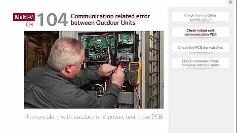 LG Multi V CH104 Error (Communication Issues)