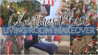 *2021* CHRISTMAS DECORATE WITH ME | LIVING ROOM | PLAID DAY 2