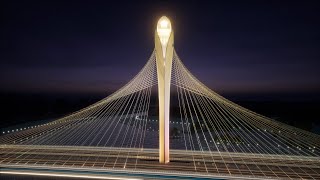 Lighting effects for Yulan Bridge with Unreal Engine 5 DMX