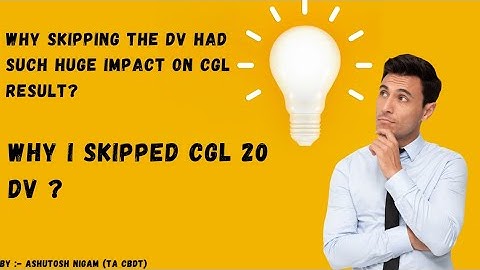 SSC CGL DOCUMENT VERIFICATION | Skipping The DV |