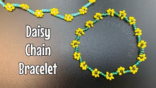 How to make a daisy chain bracelet! Simple flower elastic bracelet