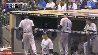 2011/09/14 Field's first MLB hit