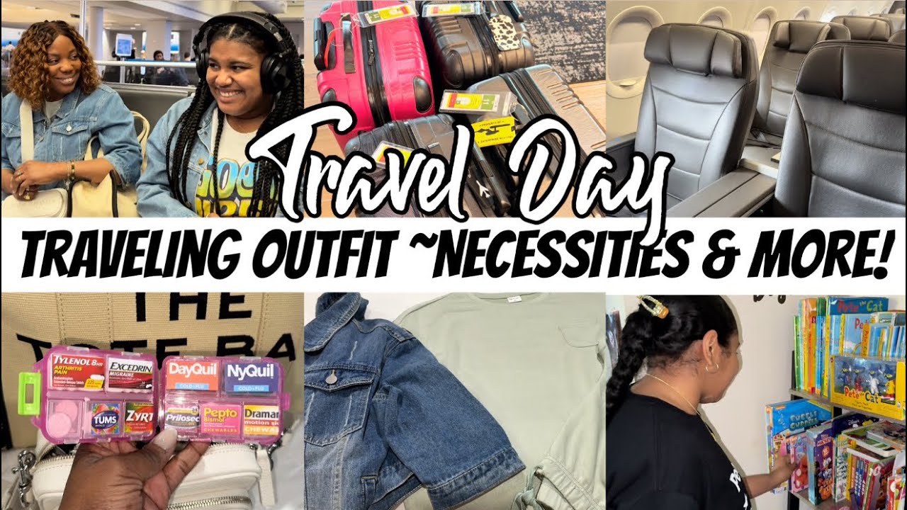 TRAVEL DAY ESSENTIALS | TRAVEL DAY CLOTHES | THINGS TO CARRY WHILE TRAVELING