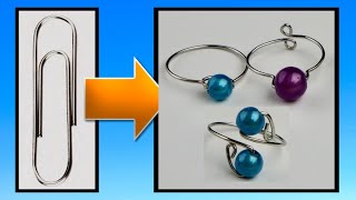 DIY Paperclip Rings with Beads Tutorial