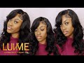 HOW TO | 5X5 GLUE LESS DEEP SIDE PART CLOSURE WIG INSTALL with BARREL CURLS | LUVEMEHAIR