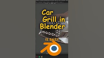 How To Create A Car Grill In Blender #blender #3dmodeling #tutorial #howto  #blender3d #lowpoly