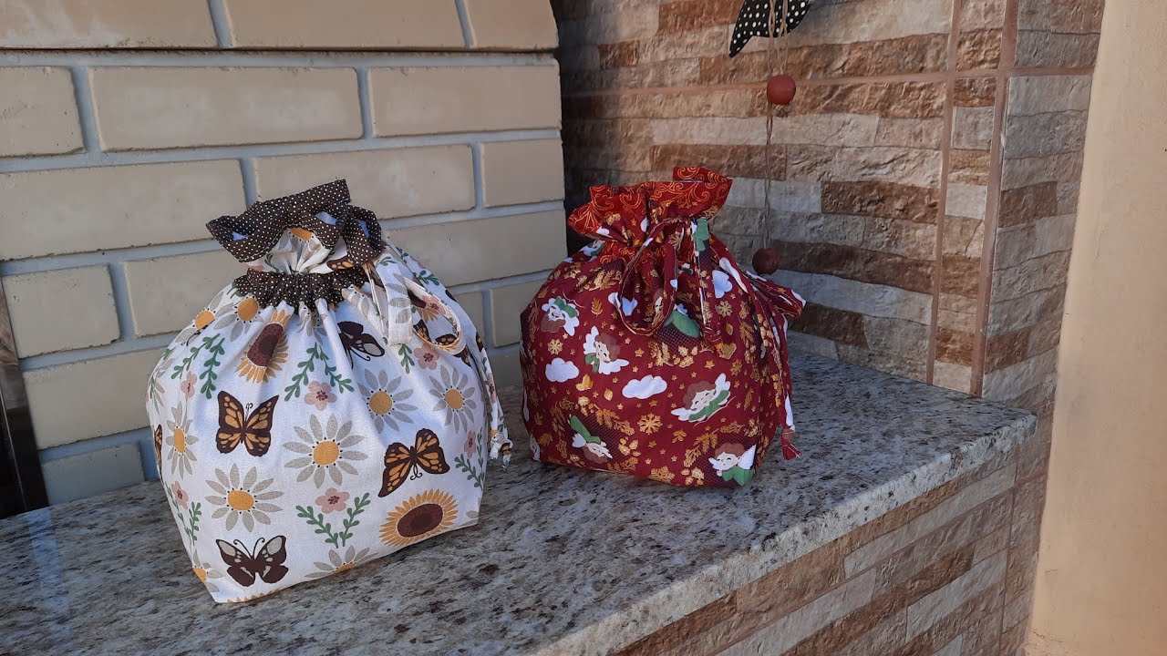 Saquinho multiuso porta panetone ou saco de pães é Artes da Mary 😊 😊 😊