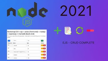 Bootstrap 5/EJS/NodeJS/ExpressJS/MariaDB  CRUD (2021) Part (3/3) tutorial.