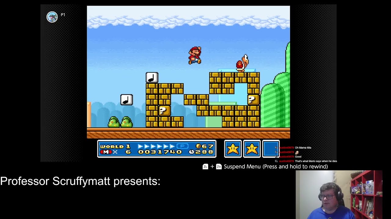 Scruffy plays Super Mario Bros. 3!