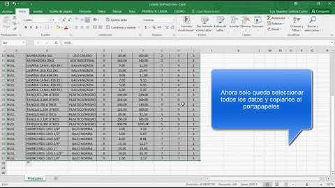 Insertar datos en MySQL Workbench desde Excel