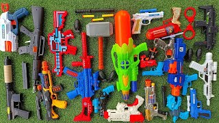 Collecting 7 shooting toys Sniper and AK47 Guns Cannon Water Gun Machine Gun Bow Gun shoot nerf