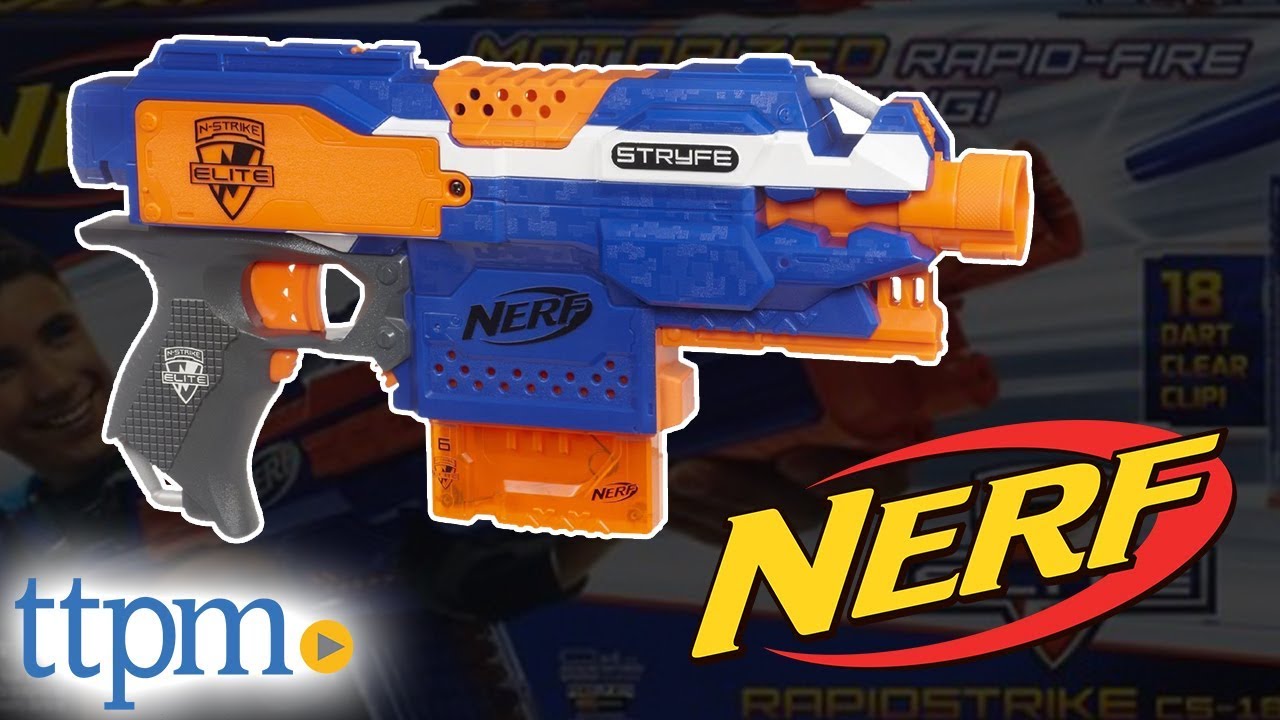 Udover rent Lokomotiv Nerf N-Strike Elite Stryfe - 6 Dart Blaster from Hasbro - YouTube