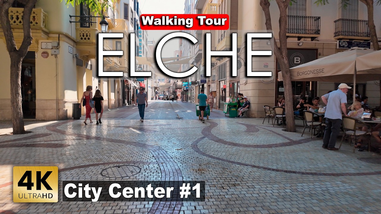 Elche - City Center 2025, Part 1 •  Spain – Walking Tour [4k 60fps]
