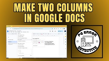 How to Make Two Columns in Google Docs - Simple Steps [2025]