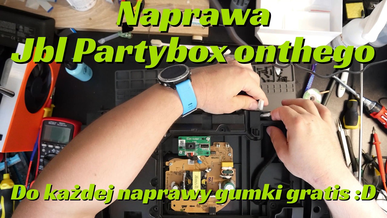 JBL Partybox OnTheGo – Nie włącza się? Zobacz to! (Gumeczki antypoślizgowe gratis do każdej naprawy)