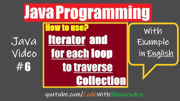 Iterator and advanced for loop to traverse Collection in Java | In English