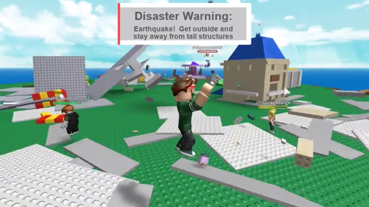 Roblox Natural Disaster Survival 3 Amusing Earthquake Youtube - realistic roblox survive the roblox disaster pt 2