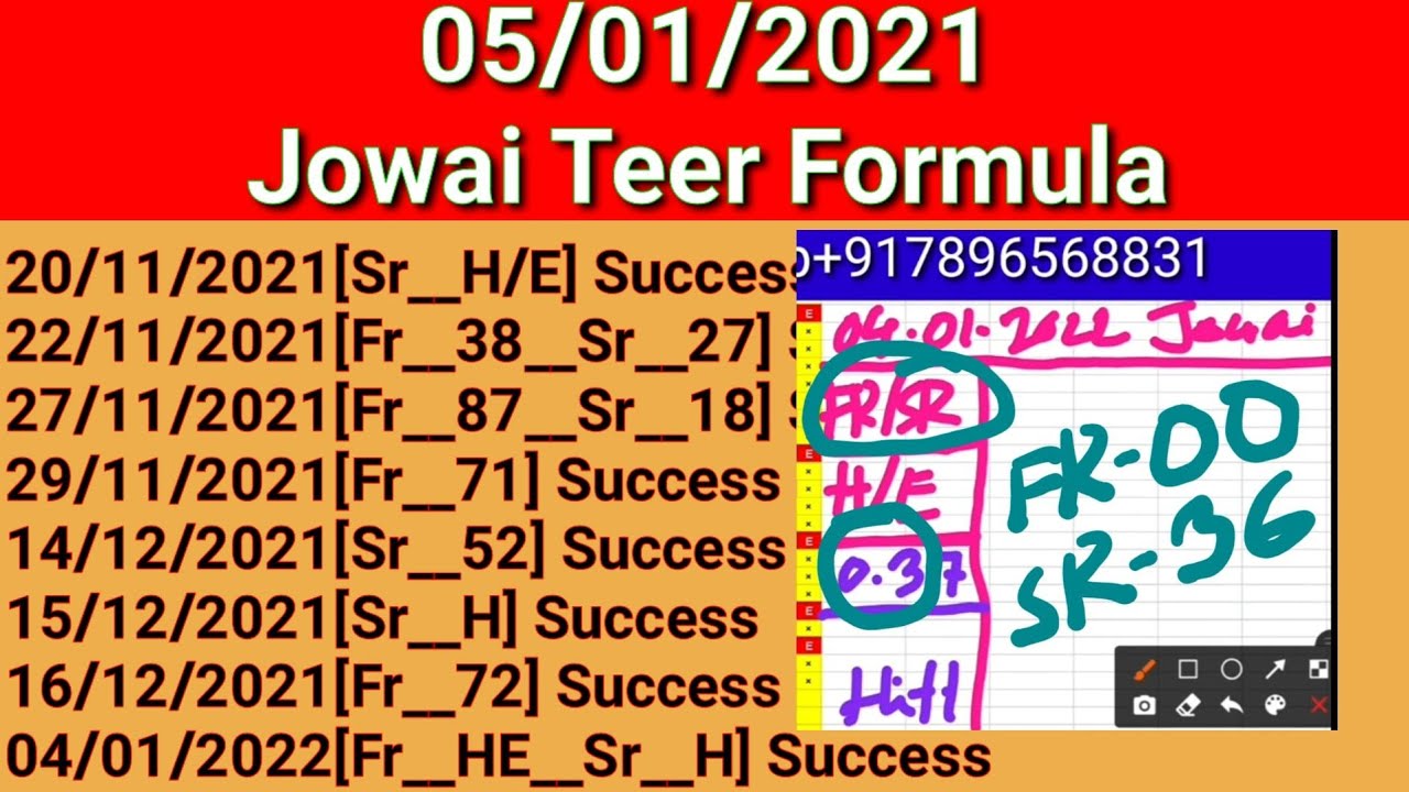 05/01/2022 jowai teer formulajowai teer common numberjowai teer