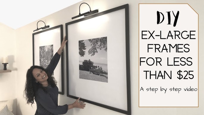 How to Make HUGE DIY Custom Picture Frames--SO EASY! 