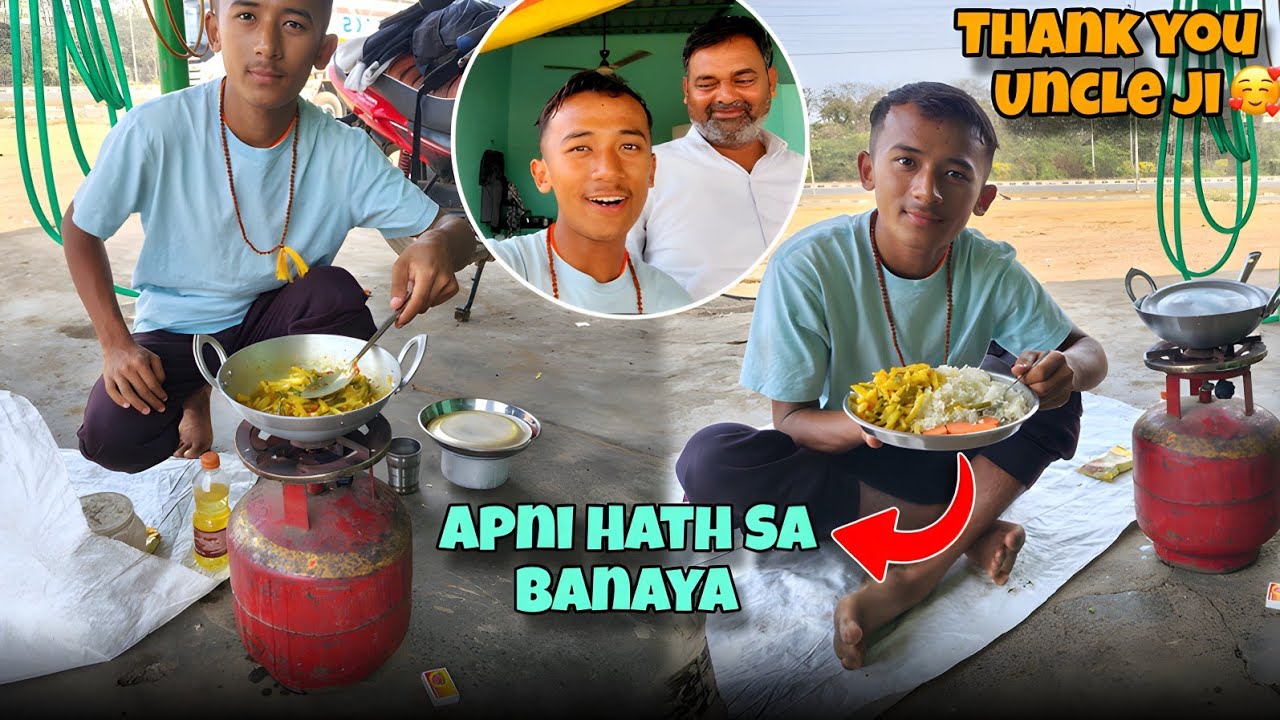 Uncle Ne Gas Diya Khana Bana Nah ke Liya | Day 86 | 12 jyotirlinga char dham cycle yatra 