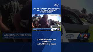 Woman accused of kicking deputies, slipping out of handcuffs in Flagler County