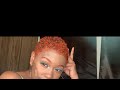 Dying my natural short hair orange for fall