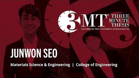 Junwon Seo - 2025 Three Minute Thesis (3MT) Championship Presentation at CMU