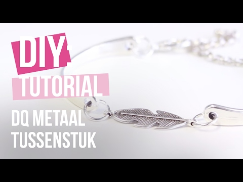 Sieraden maken: Armband met tussenstuk van DQ metaal ♡ DIY