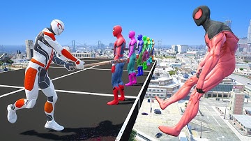 GTA 5: THAT WAS BRUTAL! SPIDER-MAN WITH A BASEBALL BAT vs  SUPERHEROES! (Euphoria Physics) Ep.25