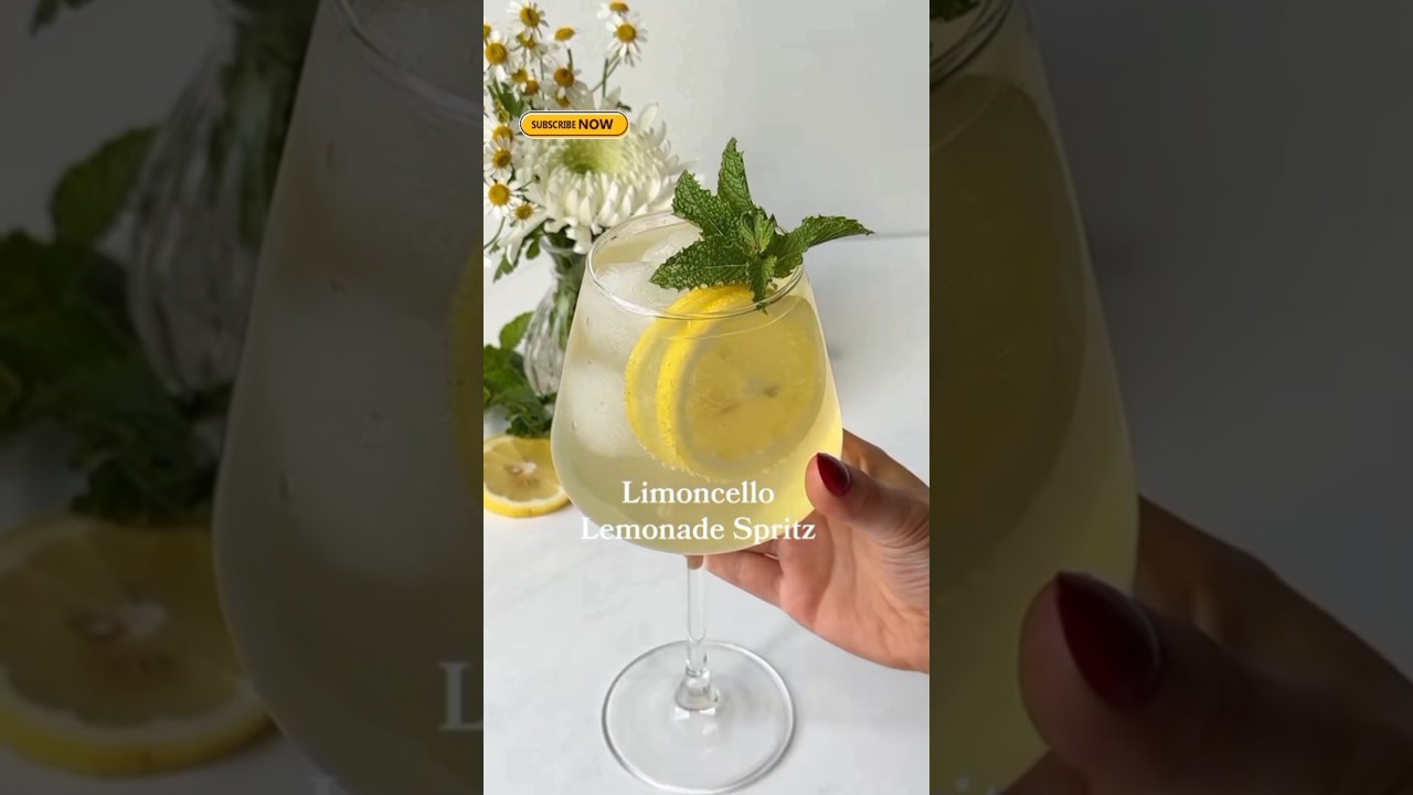 Zest up your summer with a Limoncello Lemonade Spritz 🍋 -2 oz. limoncello -3 oz.