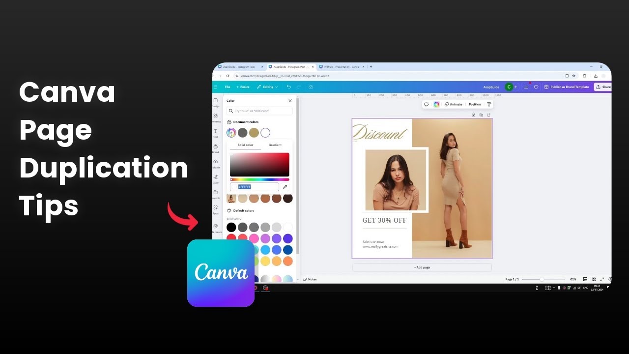 How to Copy a Page in Canva to Another Project - YouTube