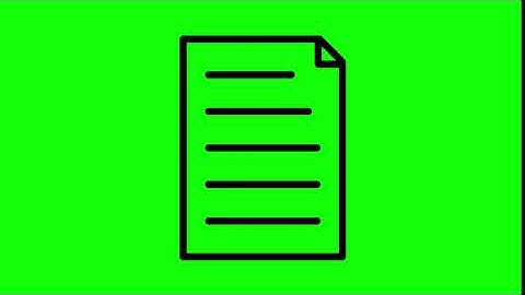 Animated Document Icon on Green Screen With Pop-up Sound